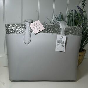 Kate spade glitter mix tote. NWT color gray